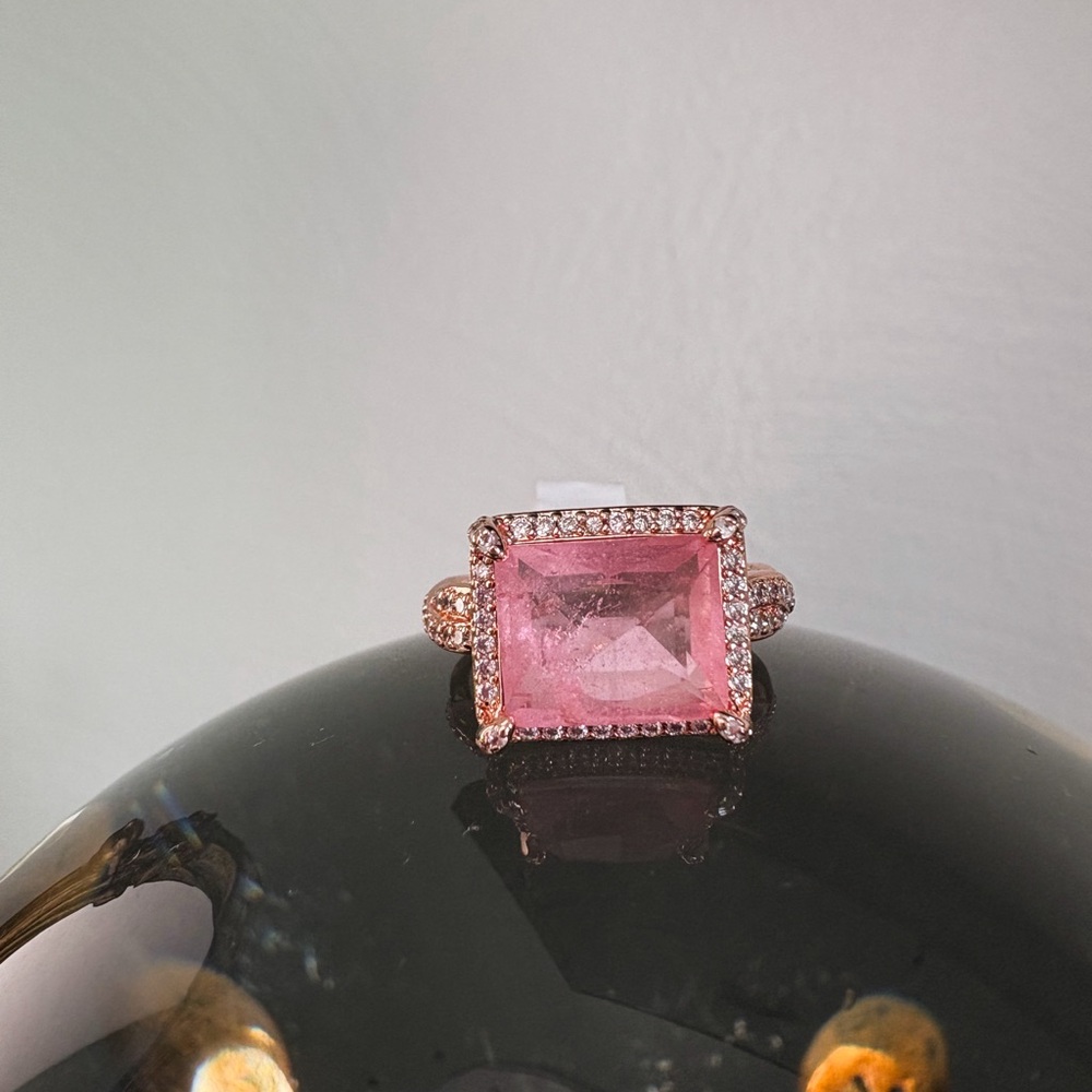 Vibrant Pink Statement Ring with Bold Design